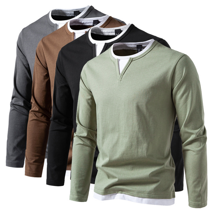 STEFANO® | Katoenen T-shirt met lange mouwen