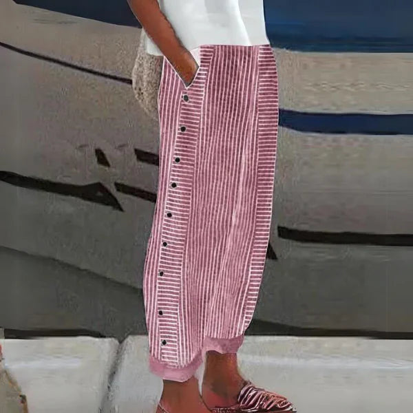 Pleun | Soft-line broek met zijzakken