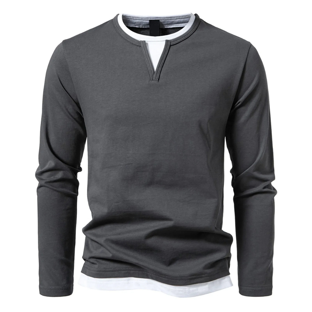 STEFANO® | Katoenen T-shirt met lange mouwen