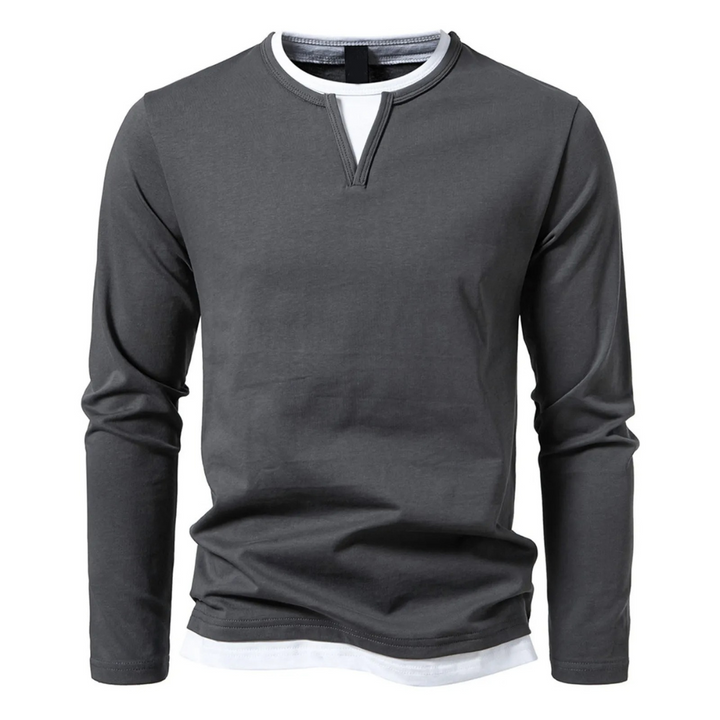 STEFANO® | Katoenen T-shirt met lange mouwen