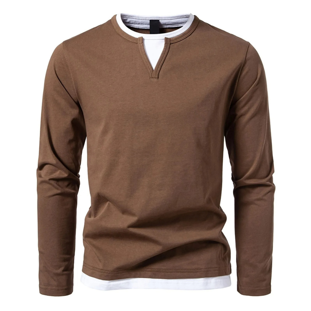 STEFANO® | Katoenen T-shirt met lange mouwen