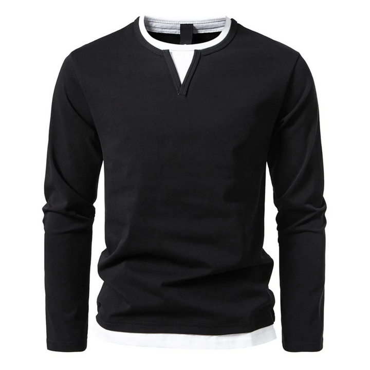 STEFANO® | Katoenen T-shirt met lange mouwen