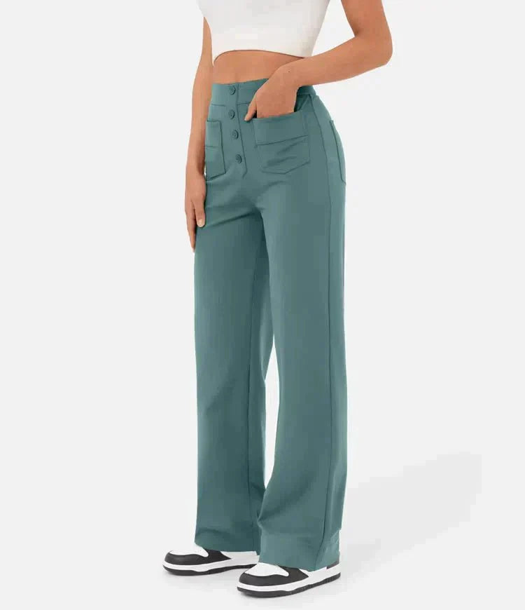 Zoe | High-waisted elastische casual broek