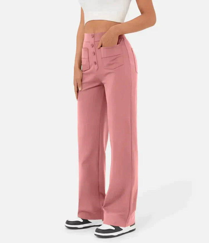 Zoe | High-waisted elastische casual broek