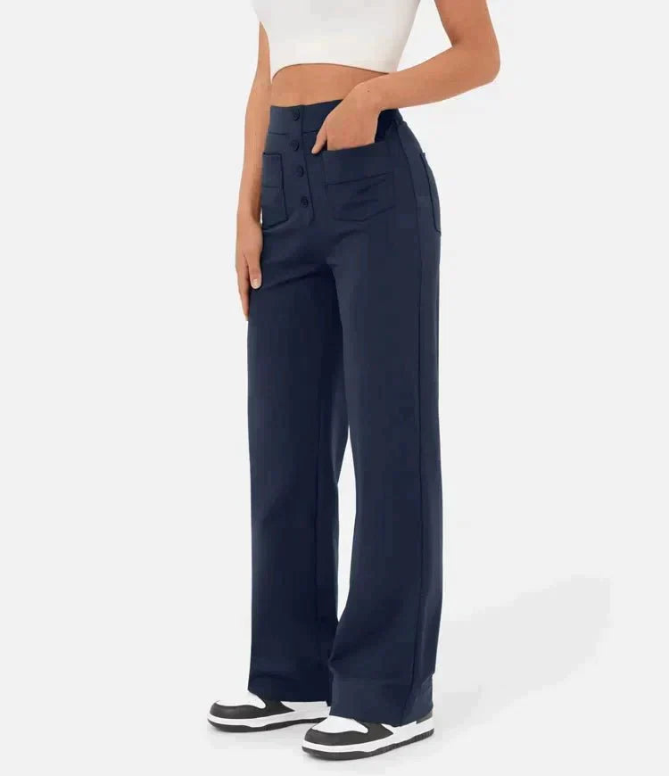 Zoe | High-waisted elastische casual broek