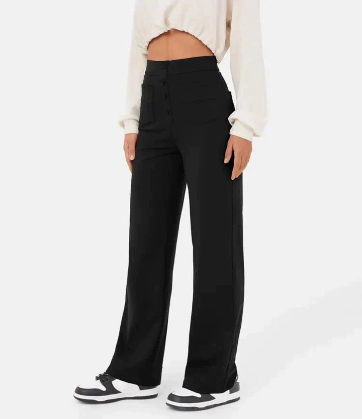 Zoe | High-waisted elastische casual broek