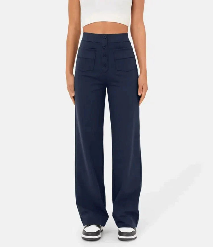 Zoe | High-waisted elastische casual broek