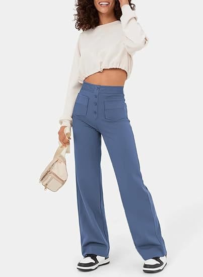 Zoe | High-waisted elastische casual broek